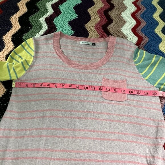 Zaket & Plover Sweater Womens M Pink Knit Striped Multicolour Pullover - Picture 6 of 6